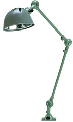 14" Uniflex Machine Lamp; 120V, 60 Watt Incandescent Light, Screw Down Base, Oil Resistant Shade, Gray Finish - Eagle Tool & Supply