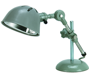 6" Uniflex Machine Lamp; 120V, 60 Watt Incandescent Light, Portable Base, Oil Resistant Shade, Gray Finish - Eagle Tool & Supply