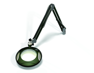 Green-Lite® 6" Racing Green Round LED Magnifier; 43" Reach; Table Edge Clamp - Eagle Tool & Supply