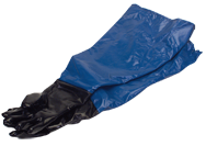 Pair Blue Gauntlet Gloves for Blast Cabinet - Model #2-02025 8" - Eagle Tool & Supply