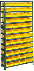 36 x 12 x 75'' (48 Bins Included) - Small Parts Bin Storage Shelving Unit - Eagle Tool & Supply