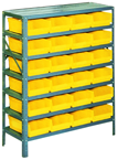 36 x 12 x 48'' (24 Bins Included) - Small Parts Bin Storage Shelving Unit - Eagle Tool & Supply