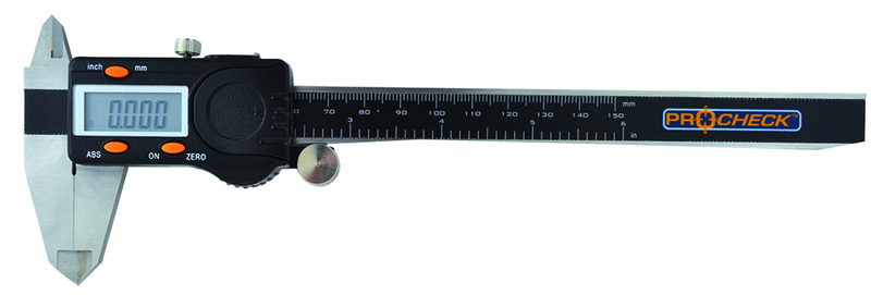 Absolute Digital Caliper -8"/200mm Range - .0005/.01mm Resolution - Output L5 Connector - Eagle Tool & Supply