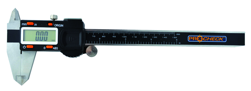 Electronic Digital Caliper -6"/150mm Range - .0005/.01mm Resolution - No Output - Eagle Tool & Supply