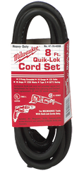 #48-76-4008 - Fits: Most Milwaukee 3-Wire Quik-Lok Cord Sets @ 8' - Replacement Cord - Eagle Tool & Supply