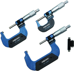 0 - 3"  3 Piece Set .0001" Graduation Mechanical Digital Outside Micrometers - Eagle Tool & Supply