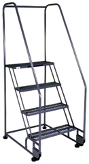 Model 4TR26E4; 4 Steps; 28 x 47'' Base Size - Tilt-N-Roll Ladder - Eagle Tool & Supply