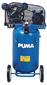 Portable Air Compressors - Model #PK5020VP; 20 Gallon / Vertical Tank; 5HP; 1PH; 115/230V Motor - Eagle Tool & Supply