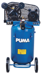 Portable Air Compressors - Model #PK2011VP; 11 Gallon /Vertical Tank; 2.8 cfm @ 90psi; 2HP; 1PH; 115V Motor; 113 lbs. - Eagle Tool & Supply