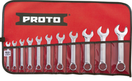 Proto® 11 Piece Full Polish Short Combination Wrench Set - 12 Point - Eagle Tool & Supply