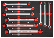 Proto® Foamed 15 Piece Combination Wrench Set- Satin- 12 Point - Eagle Tool & Supply