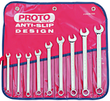 Proto® 9 Piece Full Polish Metric Combination Wrench Set - 12 Point - Eagle Tool & Supply