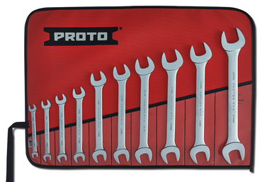 Proto® 10 Piece Satin Metric Open-End Wrench Set - Eagle Tool & Supply