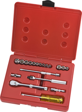 Proto® 1/4" Drive 19 Piece Socket, Combination Set - 6 and 8 Point - Eagle Tool & Supply