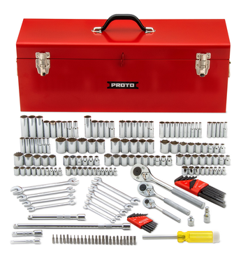 Proto® 1/4", 3/8" & 1/2" Drive 184 Piece Socket Set with Box - Eagle Tool & Supply