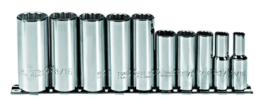 Proto® 3/8" Drive 10 Piece Deep Socket Set - 12 Point - Eagle Tool & Supply