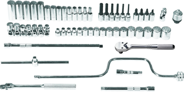 Proto® 3/8" Drive 57 Piece Metric Socket Set - 12 Point - Tools Only - Eagle Tool & Supply