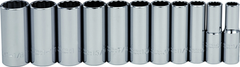 Proto® 1/2" Drive 11 Piece Deep Socket Set - 12 Point - Eagle Tool & Supply