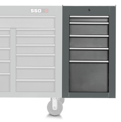 Proto® 550S Side Cabinet - 5 Drawer, Dual Gray - Eagle Tool & Supply