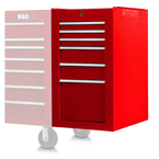 Proto® 550S Side Cabinet - 6 Drawer, Gloss Red - Eagle Tool & Supply