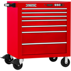 Proto® 550S 34" Roller Cabinet - 7 Drawer, Gloss Red - Eagle Tool & Supply