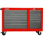 Proto® 550S 66" Workstation with Removable Lock Bar- 11 Drawer- Safety Red & Gray - Eagle Tool & Supply
