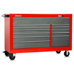 Proto® 550S 66" Workstation - 12 Drawer, Safety Red and Gray - Eagle Tool & Supply