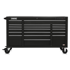 Proto® 550E 67" Front Facing Power Workstation w/ USB - 18 Drawer, Gloss Black - Eagle Tool & Supply
