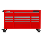 Proto® 550E 67" Front Facing Power Workstation w/ USB - 18 Drawer, Gloss Red - Eagle Tool & Supply