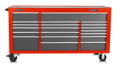 Proto® 550S 78" Workstation - 20 Drawer, Safety Red and Gray - Eagle Tool & Supply