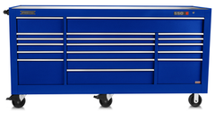 Proto® 550E 88" Power Workstation - 18 Drawer, Gloss Blue - Eagle Tool & Supply