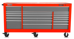 Proto® 550E 88" Power Workstation - 18 Drawer, Safety Red and Gray - Eagle Tool & Supply