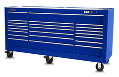 Proto® 550S 88" Workstation - 22 Drawer, Gloss Blue - Eagle Tool & Supply