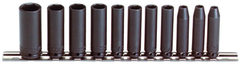 Proto® 1/4" Drive 11 Piece Deep Impact Socket Set - 6 Point - Eagle Tool & Supply