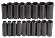 Proto® 1/2" Drive 18 Piece Deep Impact Socket Set - 6 Point - Eagle Tool & Supply