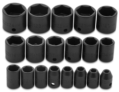 Proto® 3/8" Drive 19 Piece Metric Impact Socket Set - 6 Point - Eagle Tool & Supply