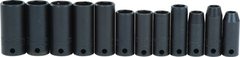 Proto® 3/8" Drive 12 Piece Metric Thin Wall Deep Impact Socket Set - 6 Point - Eagle Tool & Supply