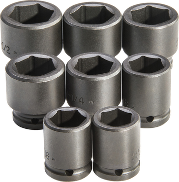 Proto® 3/4" Drive 8 Piece Impact Socket Set - 6 Point - Eagle Tool & Supply