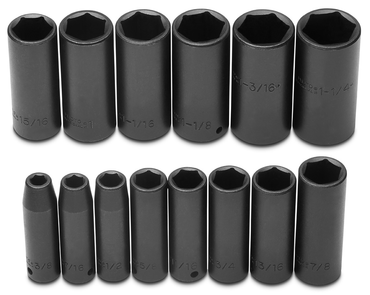 Proto® 1/2" Drive 15 Piece Deep Impact Socket Set - 6 Point - Eagle Tool & Supply