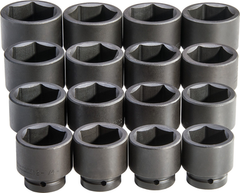 Proto® 1" Drive 16 Piece Impact Socket Set - 6 Point - Eagle Tool & Supply