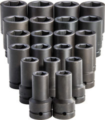 Proto® 1" Drive 21 Piece Deep Impact Socket Set - 6 Point - Eagle Tool & Supply