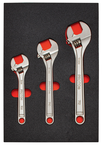 Proto® Foamed 3 Piece Adjustable Wrench Set -Satin - Eagle Tool & Supply