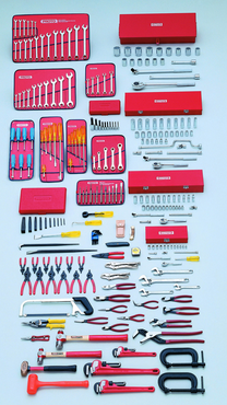 Proto® 248 Piece Metric Intermediate Set With Roller Cabinet J453441-8RD - Eagle Tool & Supply