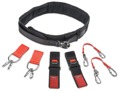 Proto® Tethering Large Comfort Belt Set with (2) Belt Adapter (JBELTAD2) and D-Ring Wrist Strap System (2) JWS-DR and (2) JLANWR6LB - Eagle Tool & Supply