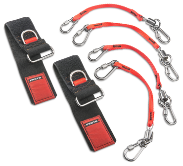 Proto® Tethering D-Ring Wrist Strap System with (2) JWS-DR and (4) JLANWR6LB - Eagle Tool & Supply