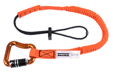 Proto® Elastic Lanyard With Triple Lock Carabiner - 15 lb. - Eagle Tool & Supply