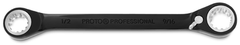 Proto® Black Chrome Double Box Reversible Ratcheting Wrench 1/2" x 9/16" - Spline - Eagle Tool & Supply