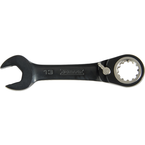 Proto® Black Chrome Combination Stubby Reversible Ratcheting Wrench 18 mm - Spline - Eagle Tool & Supply