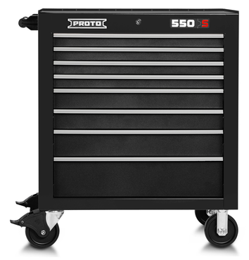 Proto® 550S 34" Roller Cabinet - 8 Drawer, Dual Black - Eagle Tool & Supply