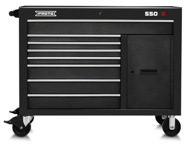 Proto® 550S 50" Workstation - 8 Drawer & 1 Shelf, Dual Black - Eagle Tool & Supply